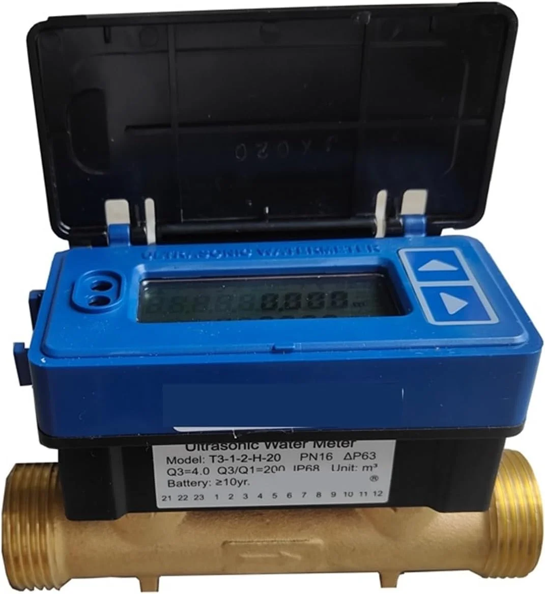 آبسنج جریان آب، T3-1-2-H آلتراسونیک برای آبیاری کشاورزی، اتصال رزوه لوله مسی با خروجی RS485 و Mbus (DN15mm) آبسنج جریان آب، T3-1-2-H آلتراسونیک برای آبیاری کشاورزی، اتصال رزوه لوله مسی با خروجی RS485 و Mbus (DN15mm)