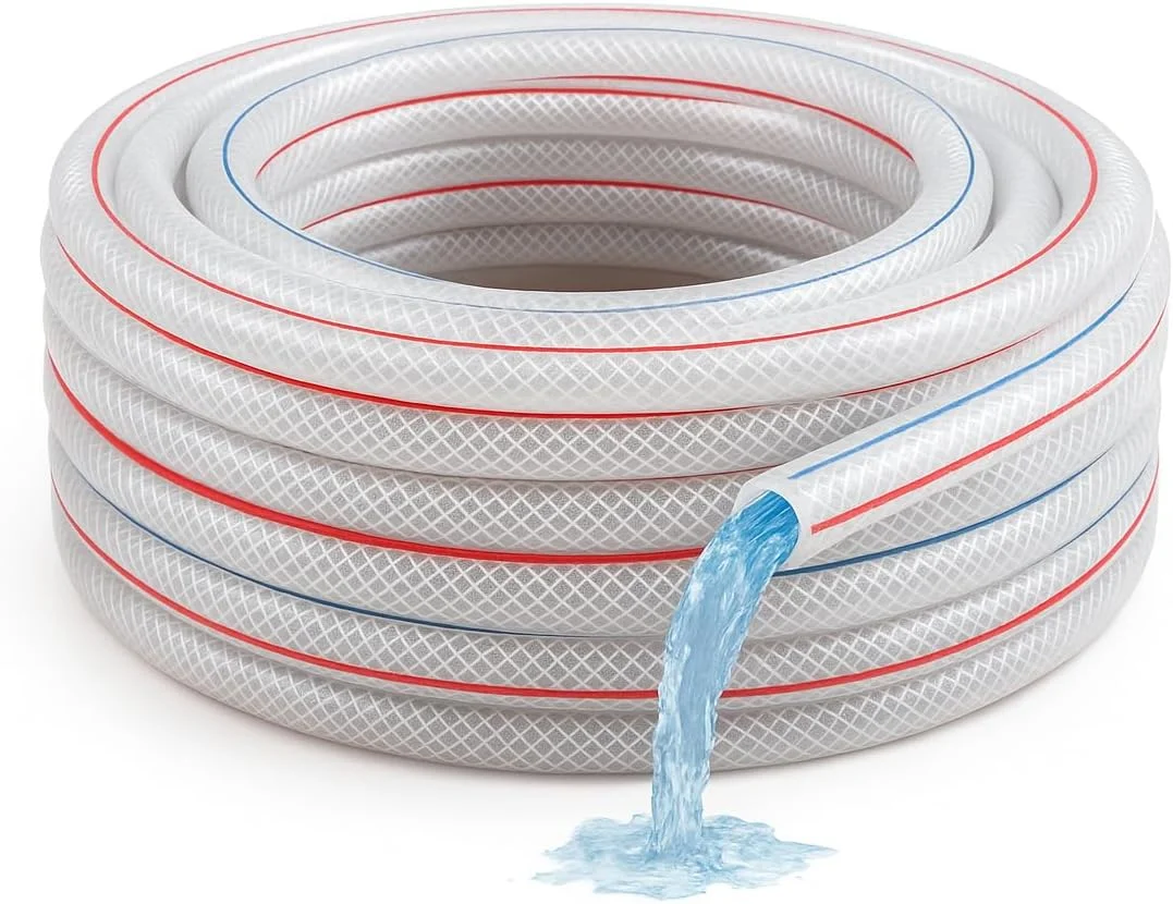 شلنگ تقویت شده با الیاف PVC سانرایز - لوله آب انعطاف پذیر سنگین 45 متری - مقاوم در برابر حرارت برای آب و هوای گرم - برای باغ، کارواش، استفاده در ساخت و ساز (قطر داخلی 1/2 اینچ (12 میلی متر)) شلنگ تقویت شده با الیاف PVC سانرایز - لوله آب انعطاف پذیر سنگین 45 متری - مقاوم در برابر حرارت برای آب و هوای گرم - برای باغ، کارواش، استفاده در ساخت و ساز (قطر داخلی 1/2 اینچ (12 میلی متر))