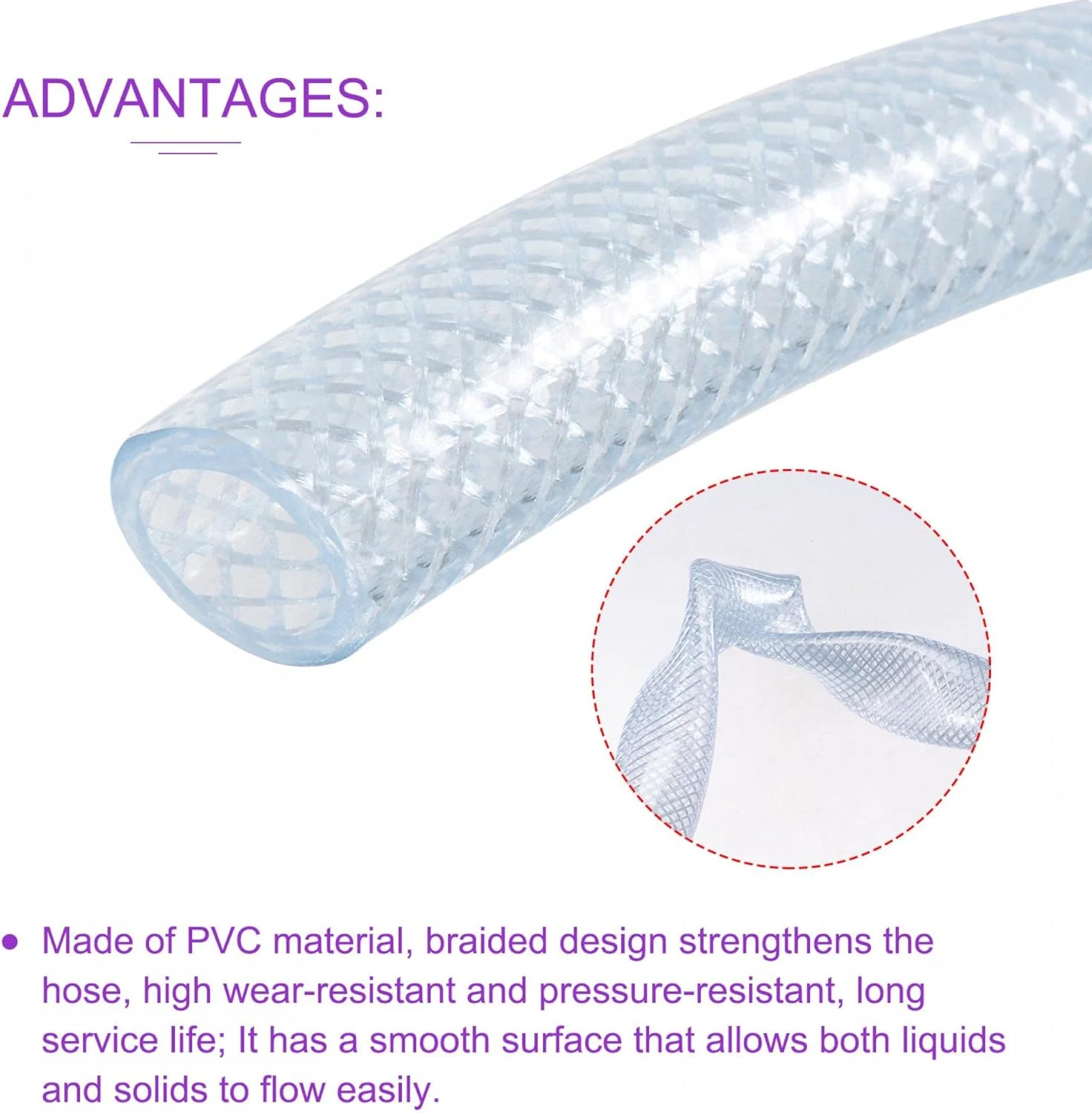 لوله PVC شفاف 8 میلیمتری ID 12 میلیمتری OD، شیلنگ بافته شده انعطاف پذیر برای لوله کشی آب و آبیاری کشاورزی، طول 3 متر لوله PVC شفاف 8 میلیمتری ID 12 میلیمتری OD، شیلنگ بافته شده انعطاف پذیر برای لوله کشی آب و آبیاری کشاورزی، طول 3 متر