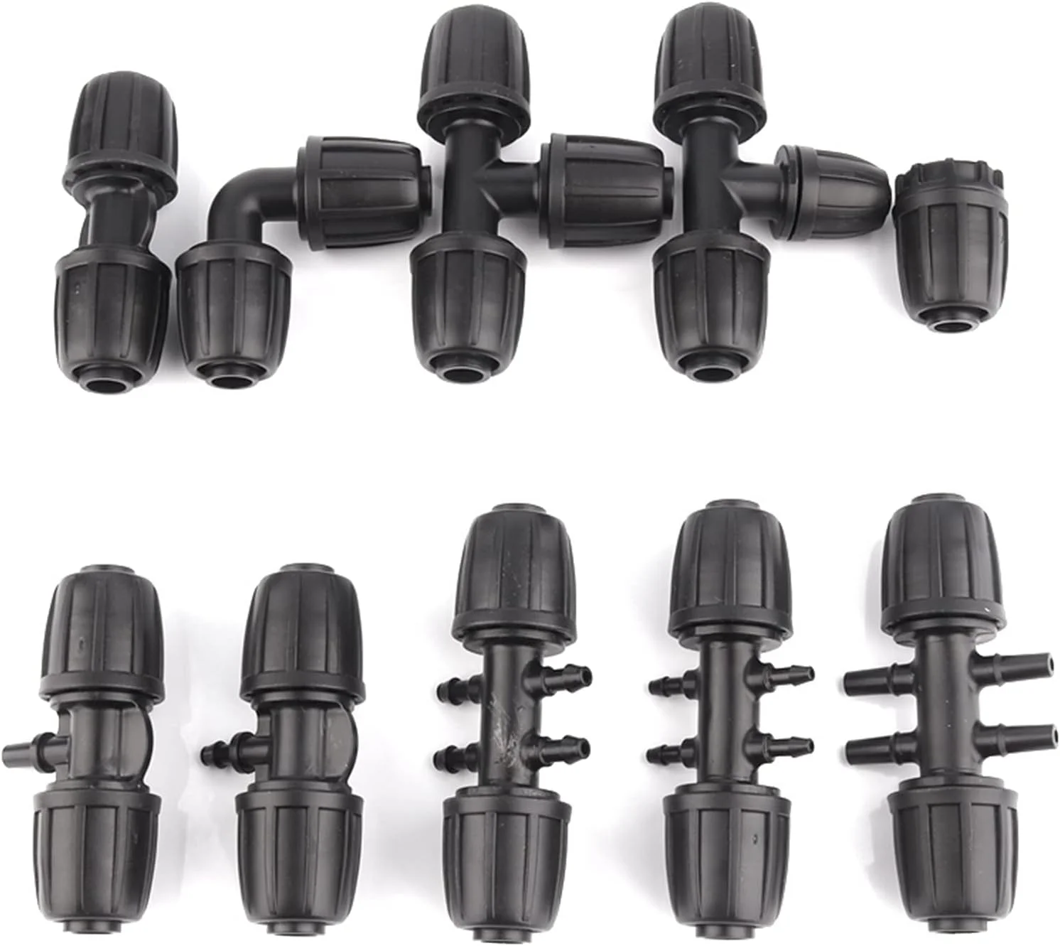 اتصالات آب شاندونگmt، 2 عدد اتصال جدید لوله LDPE 16 میلی متری، مهره قفلی، اتصال آب باغبانی، آبیاری باغبانی، اتصالات شلنگ لوله آبیاری کشاورزی، آداپتور شلنگ آب (رنگ: درپوش انتهایی 16pe)