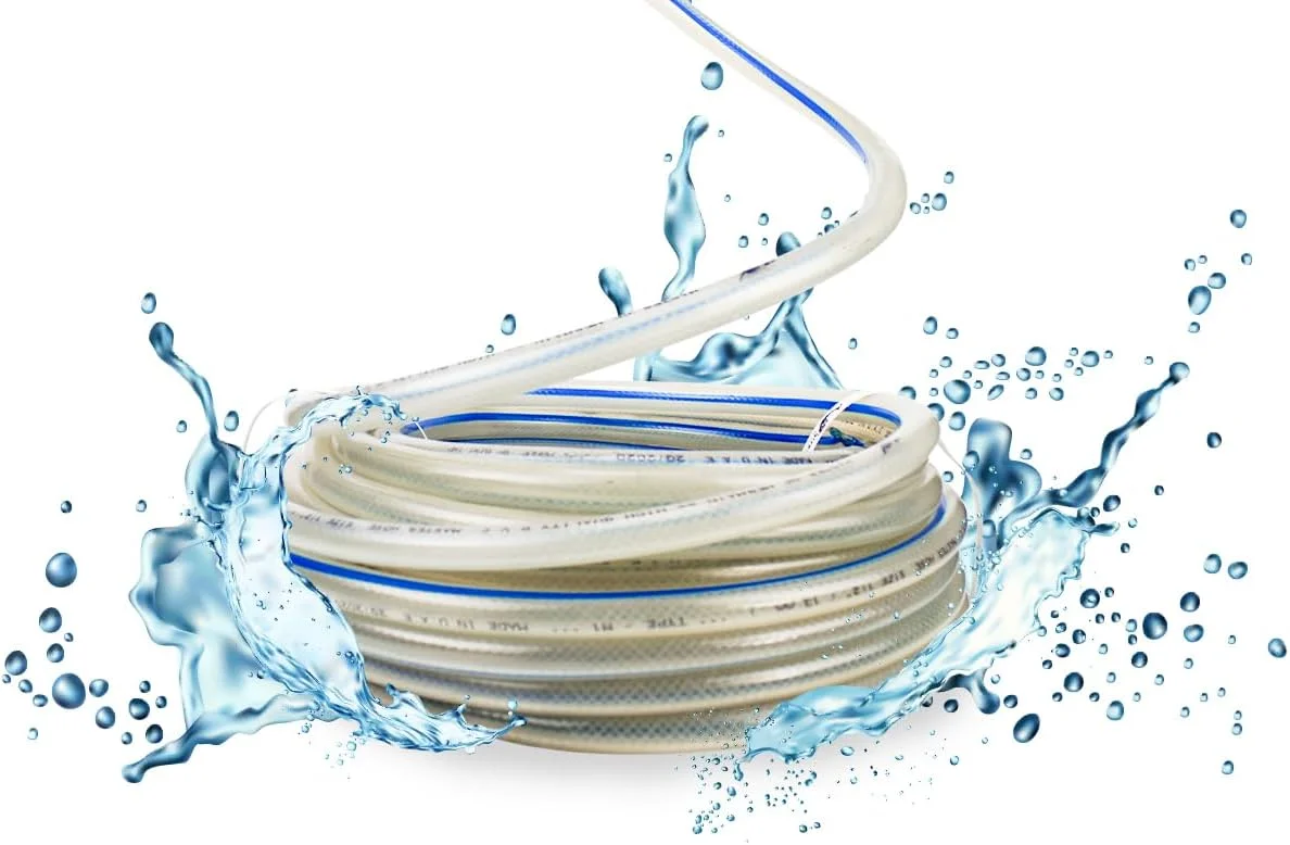 شلنگ آب تقویت شده باغ (شفاف) شلنگ آب آبیاری | شلنگ آبیاری انعطاف پذیر لوازم جانبی شامل نمی شود (1 اینچ × 25 متر) شلنگ آب تقویت شده باغ (شفاف) شلنگ آب آبیاری | شلنگ آبیاری انعطاف پذیر لوازم جانبی شامل نمی شود (1 اینچ × 25 متر)