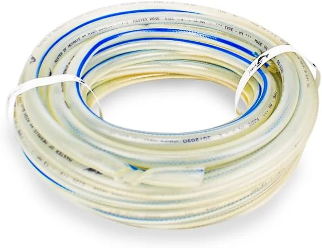شلنگ آب تقویت شده باغ (شفاف) شلنگ آب آبیاری | شلنگ آبیاری انعطاف پذیر لوازم جانبی شامل نمی شود (1 اینچ × 25 متر)