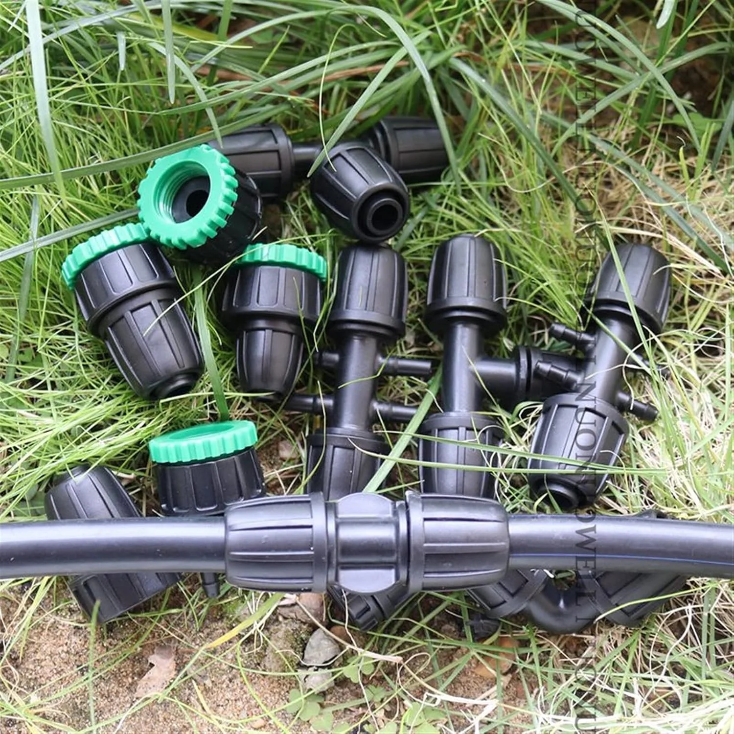 اتصالات آب شاندونگmt، 2 عدد اتصال جدید لوله LDPE 16 میلی متری، مهره قفلی، اتصال آب باغبانی، آبیاری باغبانی، اتصالات شلنگ لوله آبیاری کشاورزی، آداپتور شلنگ آب (رنگ: درپوش انتهایی 16pe)