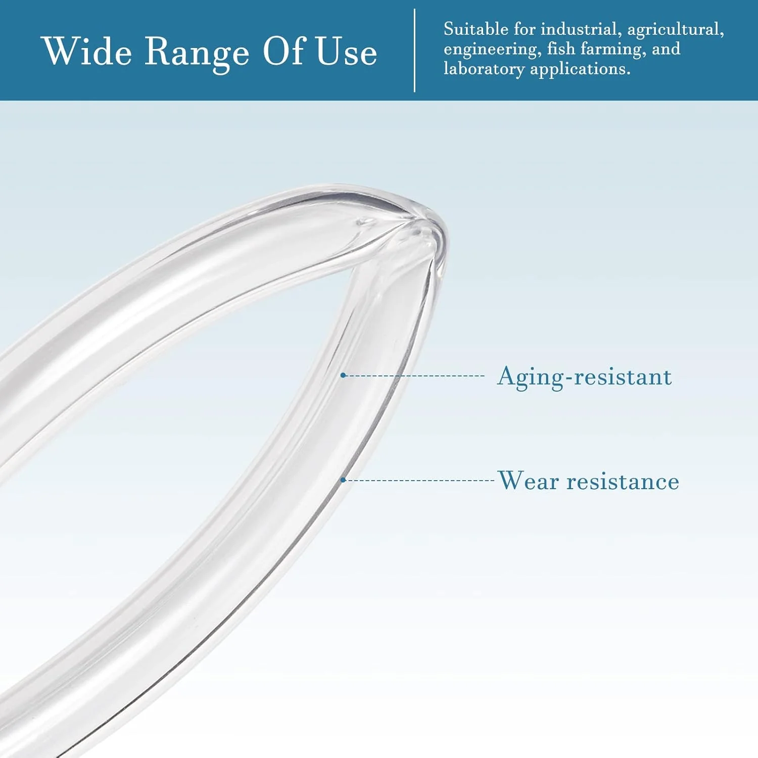 لوله وینیل شفاف کوارکزمن 25 میلی متر در 30 میلی متر به طول 3 فوت، شلنگ لوله پلاستیکی انعطاف پذیر برای مهندسی صنعتی کشاورزی، [PVC]