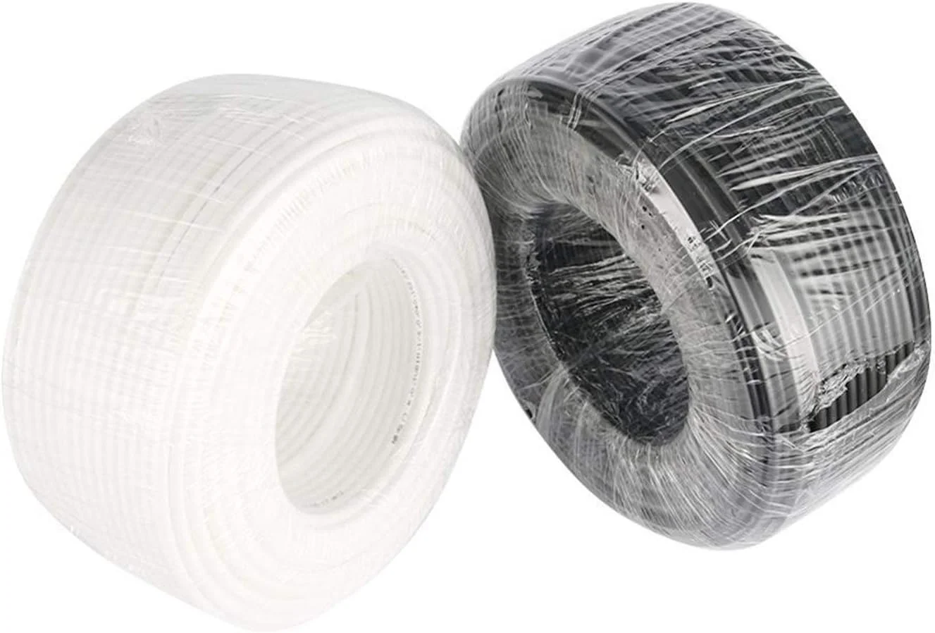 شلنگ باغ 1/4 اینچ لوله آب پلی اتیلن سیستم اتمیزاسیون فشار پایین شلنگ قطر داخلی 4 میلی متر قطر خارجی 6.35 میلی متر لوله آبیاری کشاورزی باغ 10 متر/20 متر/40 متر (رنگ: سفید، اندازه: 20 متر)