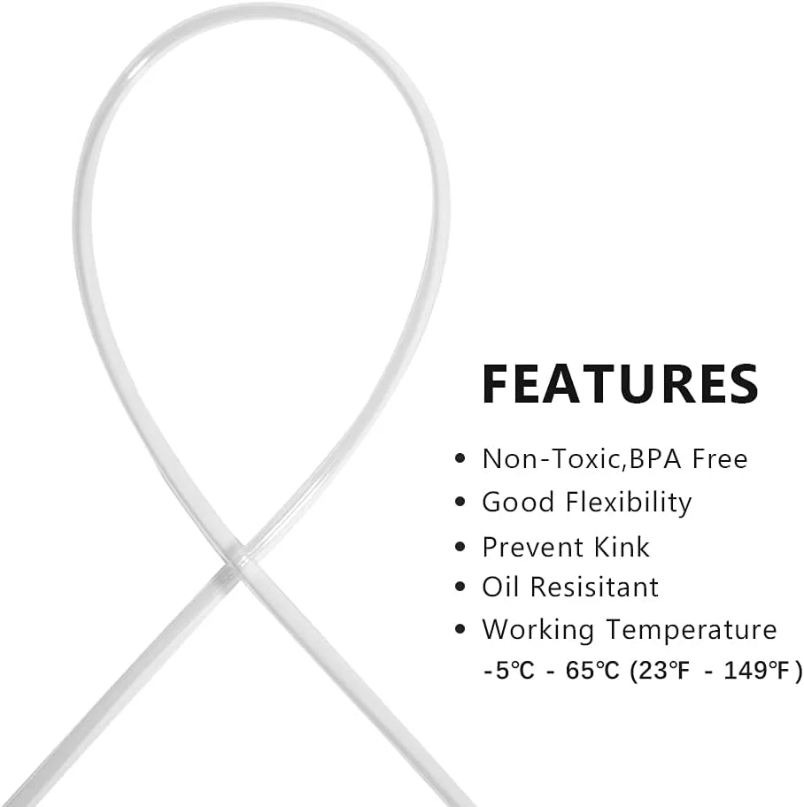 لوله وینیل PVC QuQuyi، لوله پلاستیکی شفاف سبک وزن، لوله PVC با قطر داخلی 14 میلی متر در قطر خارجی 16 میلی متر، شلنگ پلاستیکی انعطاف پذیر مقاوم در برابر روغن، شلنگ وینیل چند منظوره، بدون BPA، 5 متر