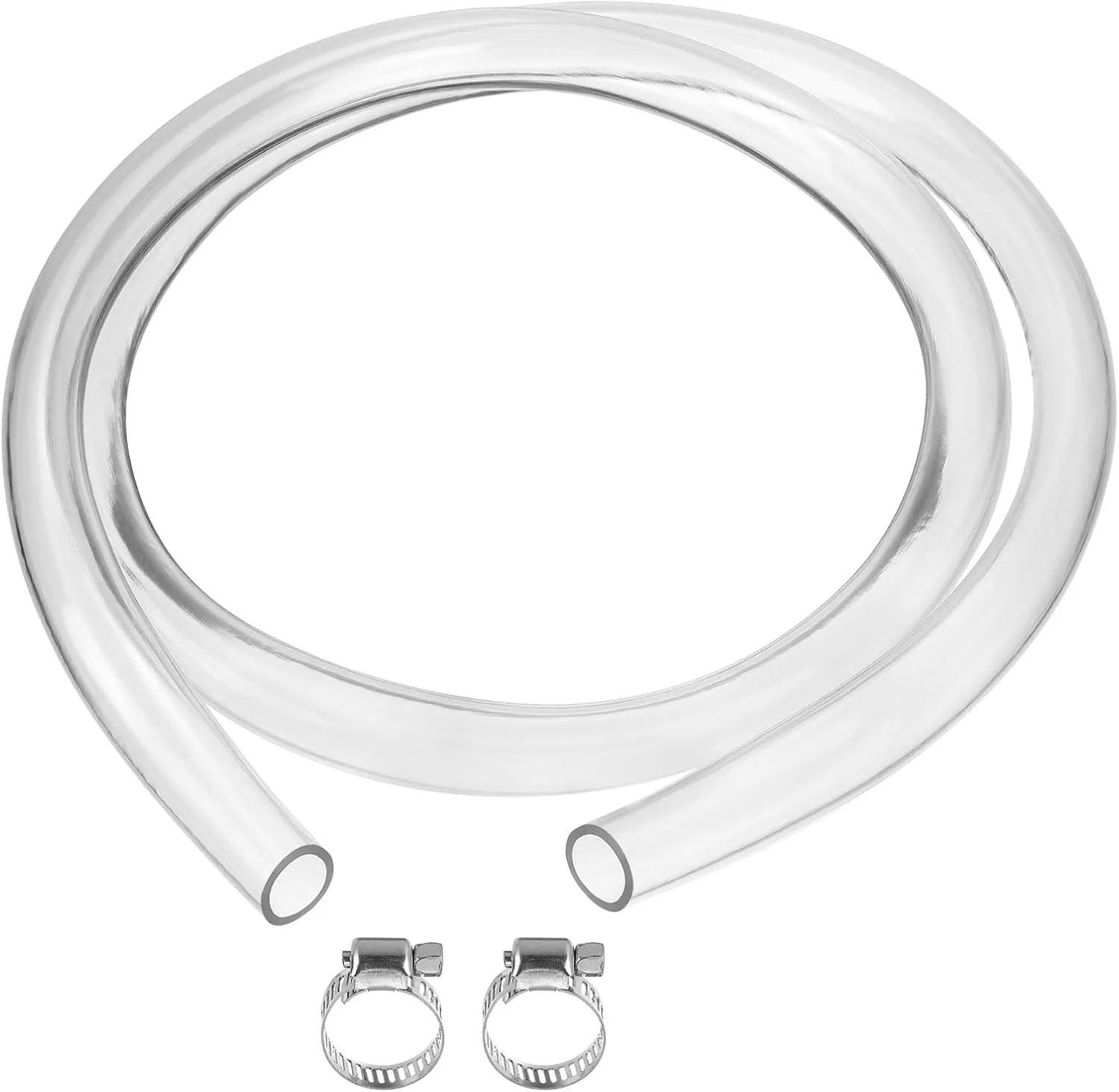 شلنگ وینیل شفاف PATIKIL، شناسه 1 اینچ در 1.18 اینچ OD در طول 6.5 فوت، لوله پلاستیکی PVC انعطاف پذیر با 2 بست استیل ضد زنگ برای انتقال مایعات، شفاف شلنگ وینیل شفاف PATIKIL، شناسه 1 اینچ در 1.18 اینچ OD در طول 6.5 فوت، لوله پلاستیکی PVC انعطاف پذیر با 2 بست استیل ضد زنگ برای انتقال مایعات، شفاف