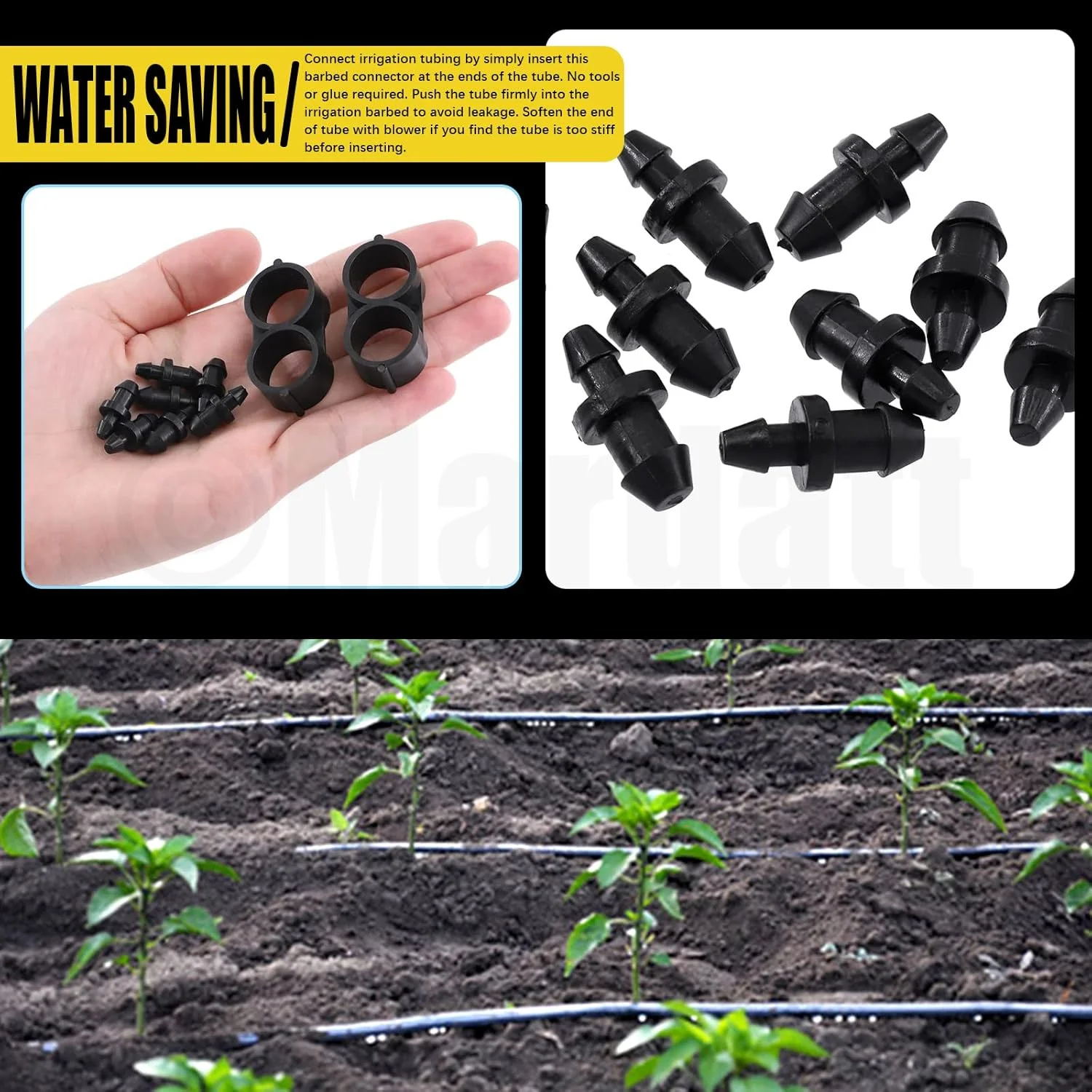 ماردات 32 عددی پانچ سوراخ لوله آبیاری قطره ای و ابزار درج اتصالات با درپوش های انتهایی اتصالات بستن لوله قطره ای 1/2 اینچ 3/8 اینچ برای لوله های 5/8 اینچ 25/32 اینچ 1 اینچ آبیاری کشاورزی گلخانه ای باغ