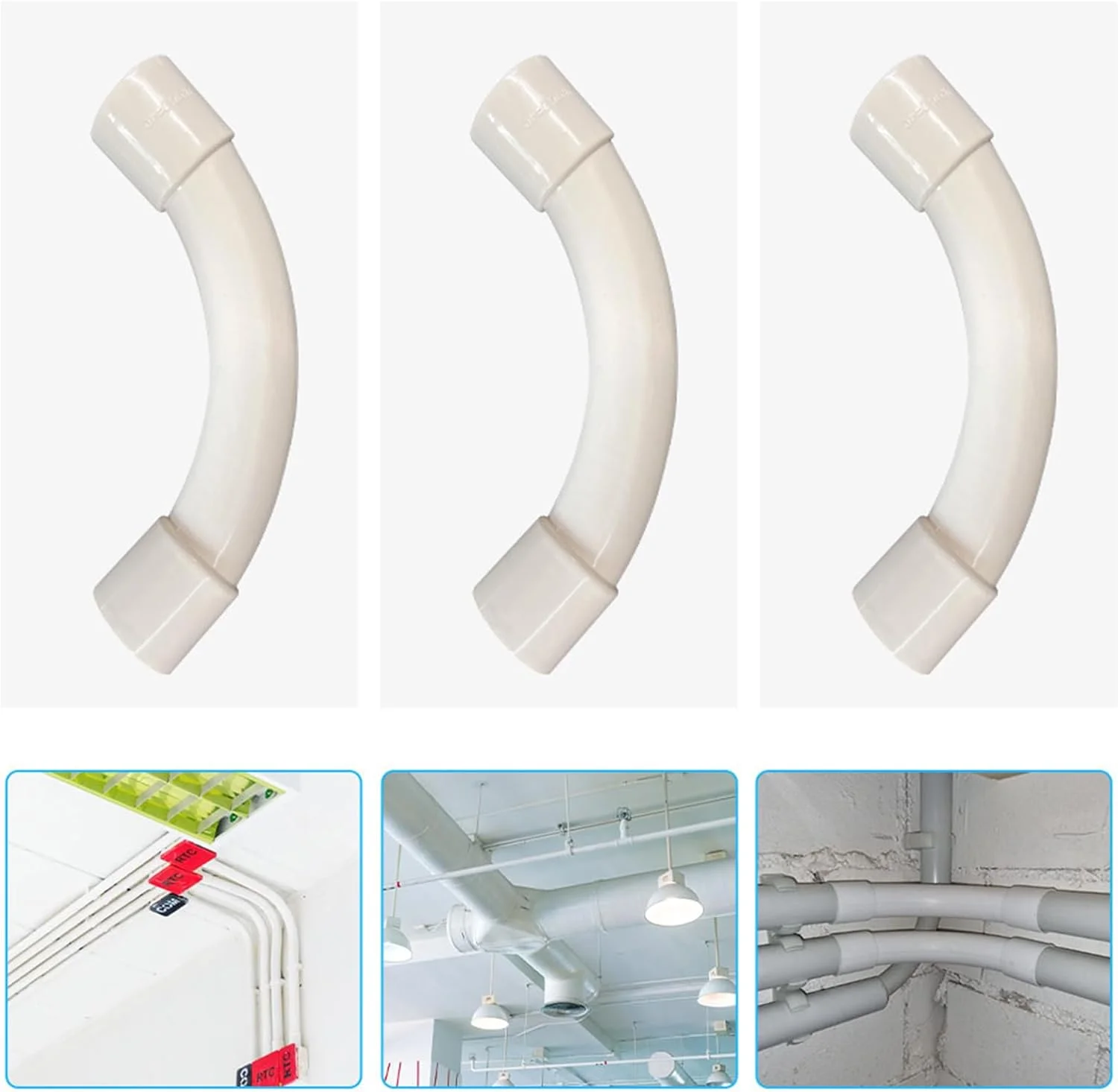 اتصالات زانویی لوله Gvrxec، بسته 16 عددی، زانویی 90 درجه لوله PVC M20 برای لوله برق، ساخت لوله، زهکشی، آبیاری کشاورزی، پروژه های DIY اتصالات زانویی لوله Gvrxec، بسته 16 عددی، زانویی 90 درجه لوله PVC M20 برای لوله برق، ساخت لوله، زهکشی، آبیاری کشاورزی، پروژه های DIY