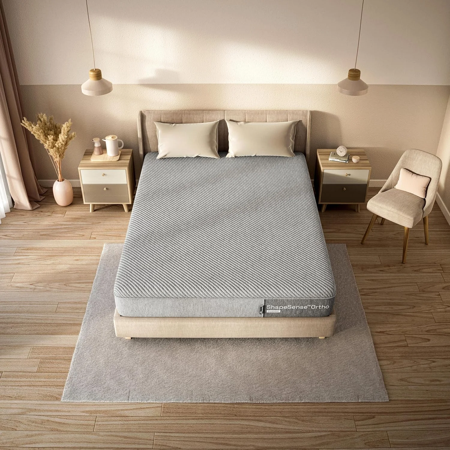 تشک طبی مموری فوم کلاسیک Wakefit ShapeSense، سایز کوئین، 6 اینچ، 78x60x6 اینچ، خاکستری فضایی تشک طبی مموری فوم کلاسیک Wakefit ShapeSense، سایز کوئین، 6 اینچ، 78x60x6 اینچ، خاکستری فضایی