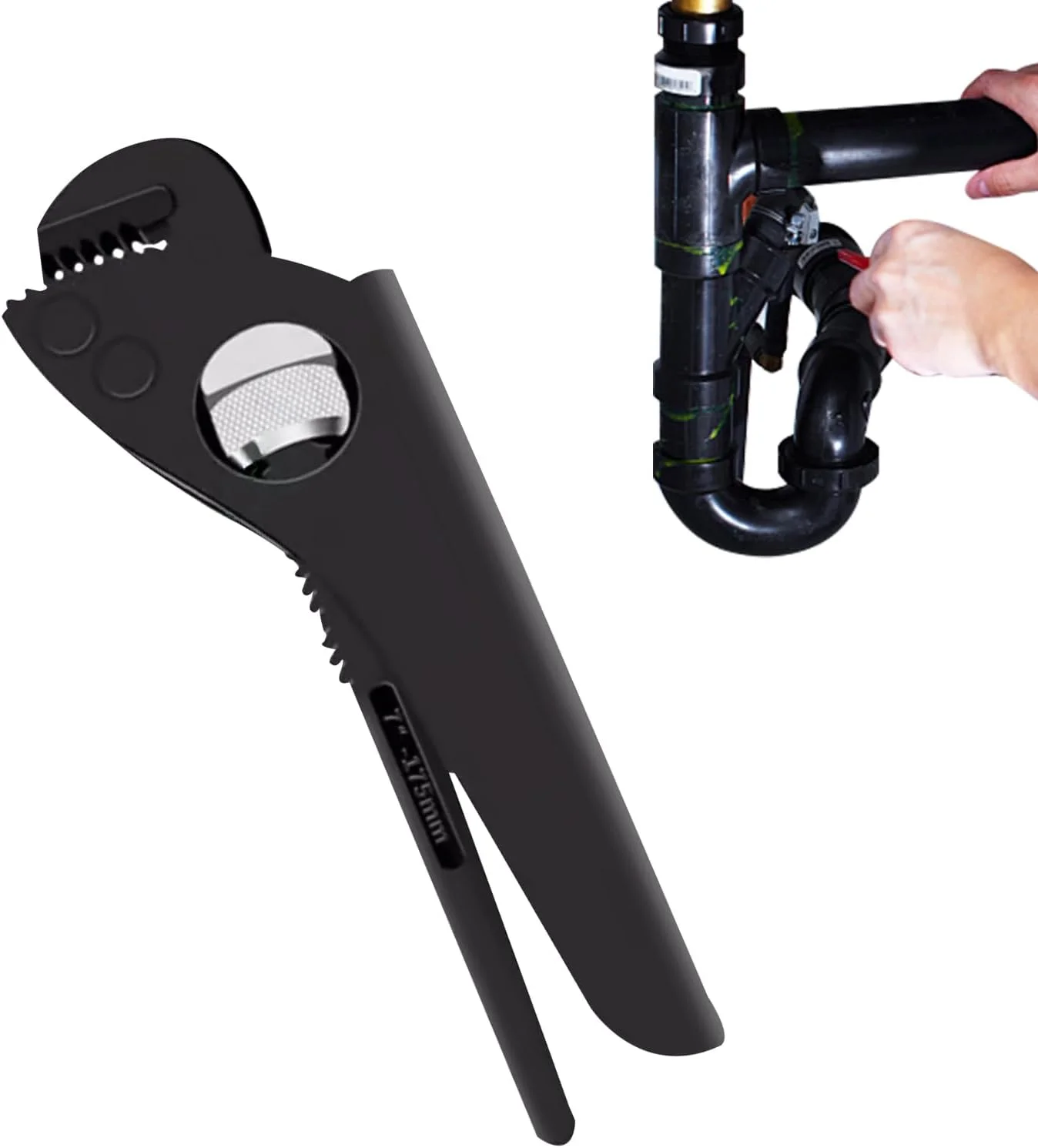 آچار لوله گیر قابل تنظیم، آچار لوله کشی قابل تنظیم - ابزار تعمیر غیر لغزنده برای اتصالات، آبگرمکن، ساخت و ساز، سینک آشپزخانه، حمام، توالت، کشاورزی، لوله کش، کشاورز