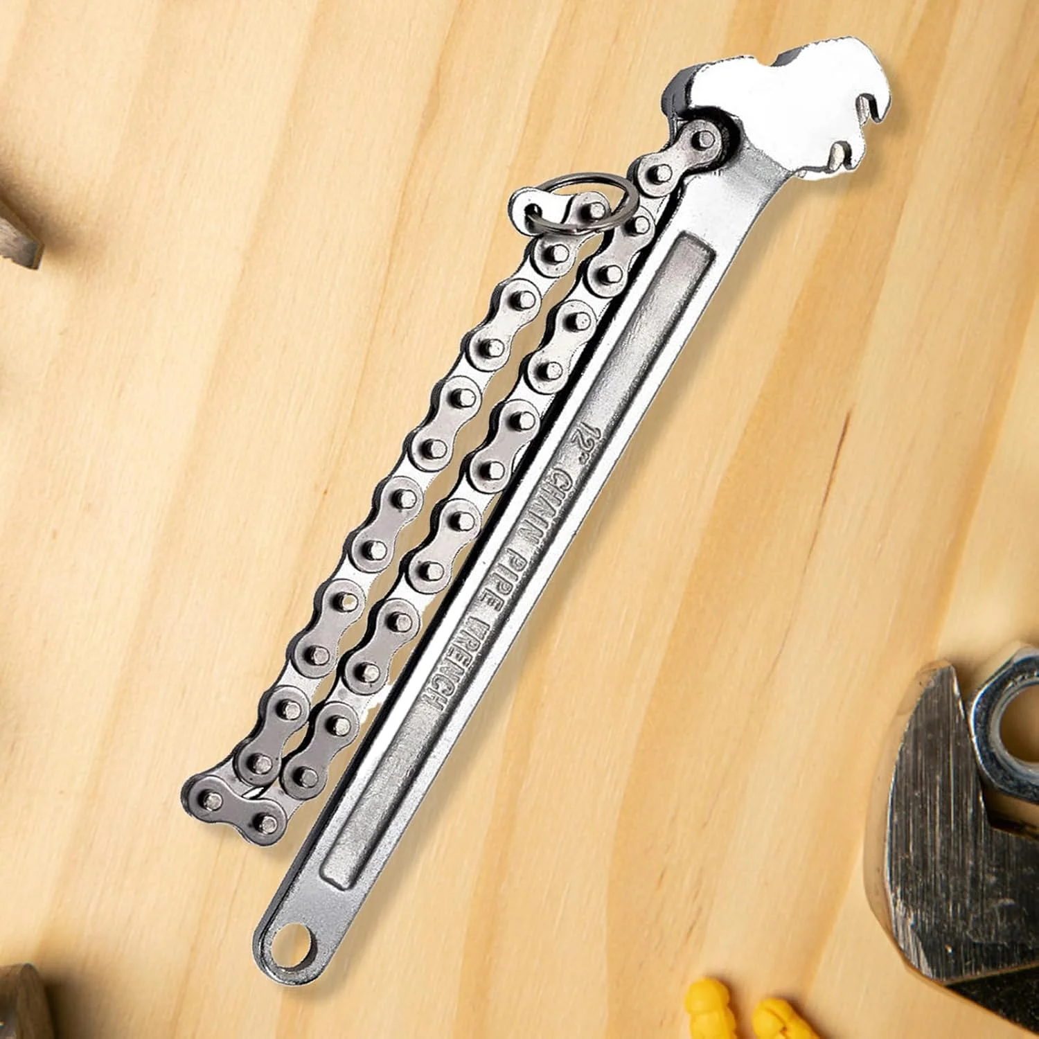 آچار زنجیری لوله | آچار روغن زنجیری انبر فولادی 16 اینچی | ابزار جداکننده لوازم جانبی تعمیر خودرو قابل تنظیم برای تجهیزات مهندسی بهبود خانه کشاورزی