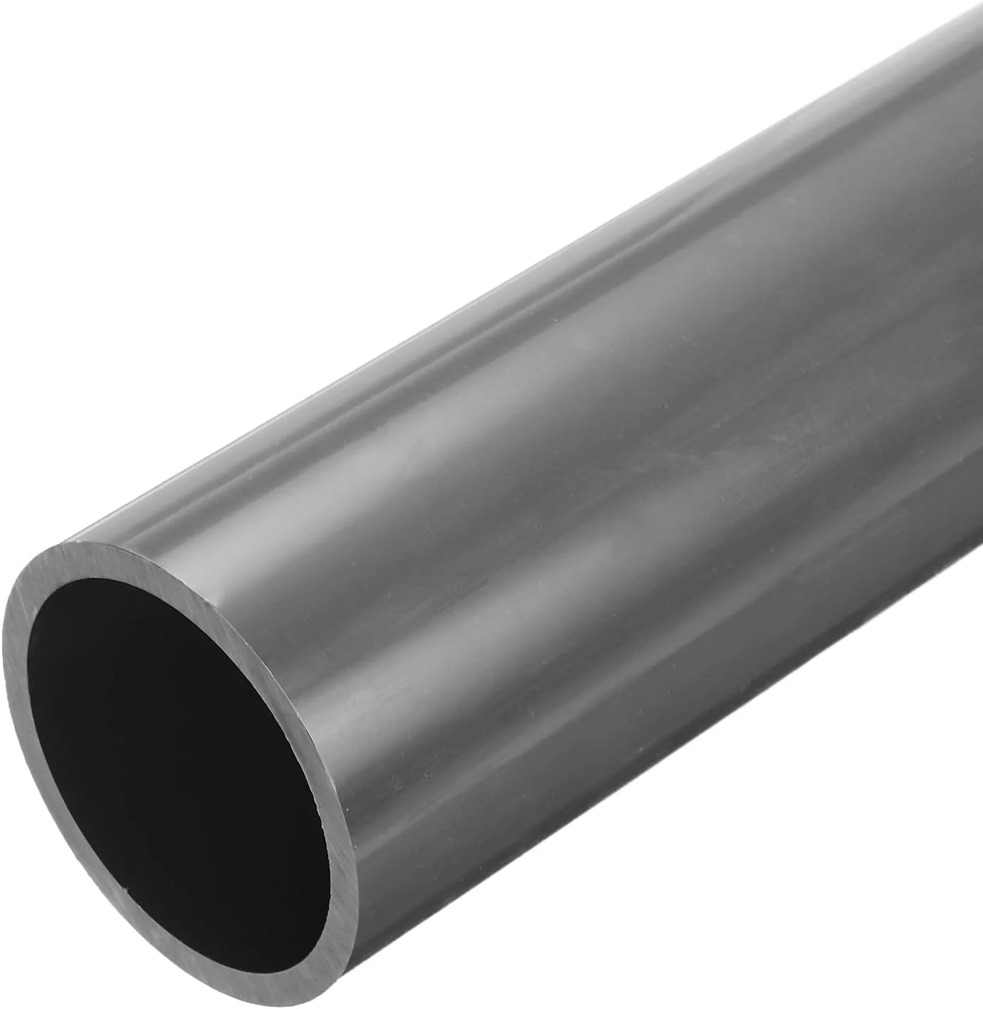 بسته 2 عددی لوله پی وی سی QUARKZMAN، قطر 63.8 میلی متر، طول 300 میلی متر، لوله پلاستیکی گرد برای باغ، آکواریوم، لوله آب، کانال کابل، لوله تهویه (خاکستری)