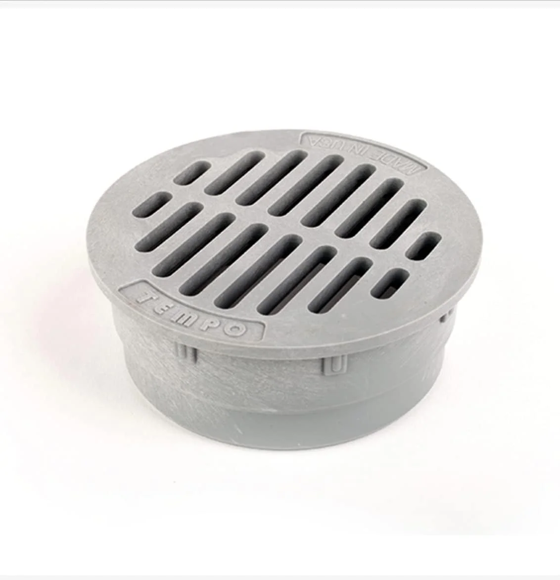 دریچه فاضلاب گرد تخت خاکستری 4 اینچی ممتاز One Stop Outdoor ساخت آمریکا - مناسب برای تمام لوله ها و اتصالات فاضلاب 4 اینچی، همچنین مناسب برای لوله سه جداره و لوله منظره راه راه 4 اینچی (خاکستری)