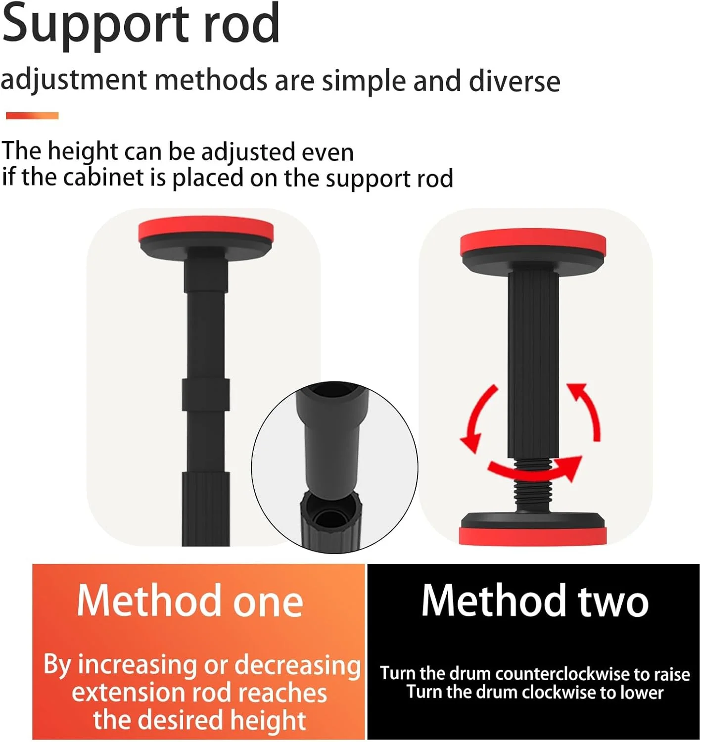 میله نگهدارنده قابل تنظیم LANHUOS TONE کوچک، جک کابینت برای نصب کابینت، براکت سینک زیرکابینتی 18 تا 58 سانتیمتری، ابزار بالابر جک مبلمان، بالابر تخت 200 کیلوگرم (2 عدد) میله نگهدارنده قابل تنظیم LANHUOS TONE کوچک، جک کابینت برای نصب کابینت، براکت سینک زیرکابینتی 18 تا 58 سانتیمتری، ابزار بالابر جک مبلمان، بالابر تخت 200 کیلوگرم (2 عدد)