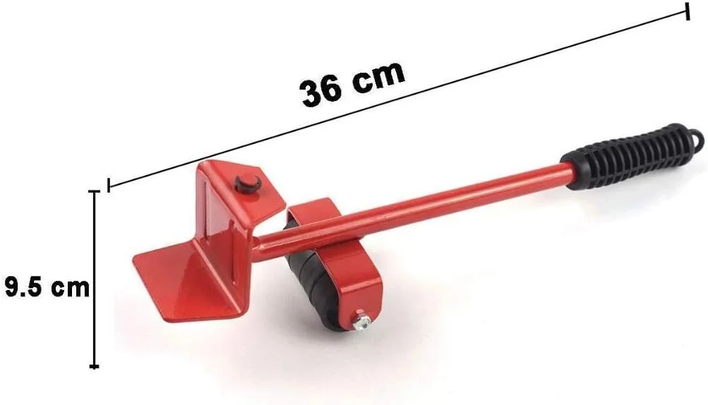 ابزار جابجایی و بلند کردن مبلمان جدید - ابزار بلند کننده و جابجایی لوازم سنگین با کیت اسلایدر 4 چرخ (میله تا 150 کیلوگرم) - چند رنگ، آهن