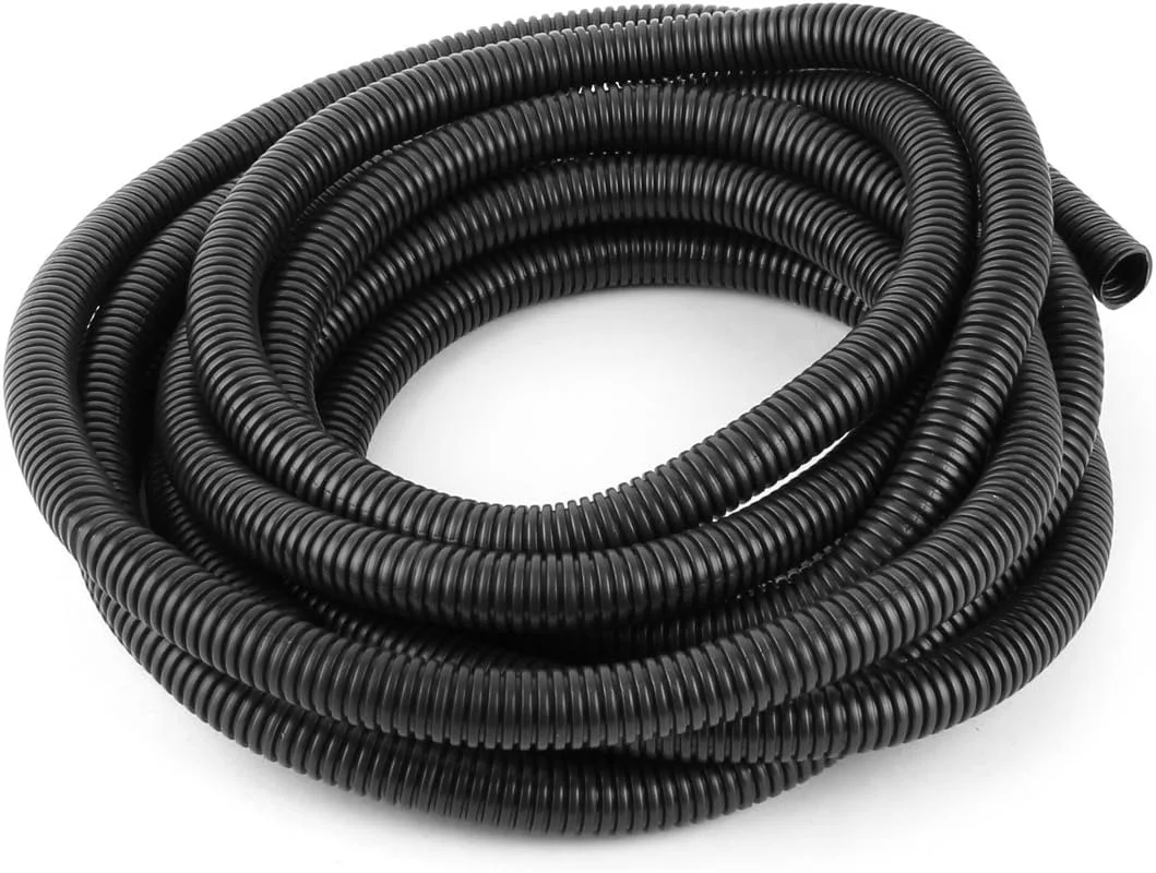 لوله خرطومی عایق دار انعطاف پذیر PVC (تجهیزات الکتریکی)، طول 5 متر، قطر داخلی 13 میلی متر، مشکی