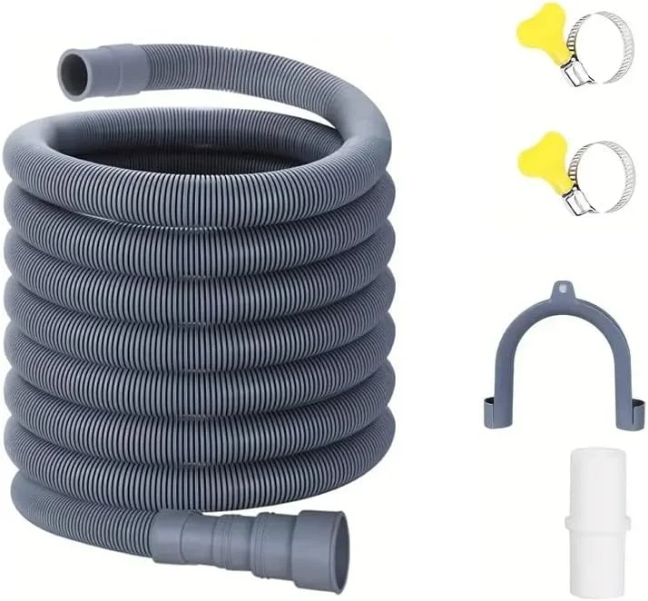 شلنگ تخلیه ماشین لباسشویی، کیت های انعطاف پذیر افزایش طول شلنگ تخلیه ماشین ظرفشویی، شلنگ تخلیه راه راه ماشین لباسشویی، برای ماشین ظرفشویی، ماشین لباسشویی