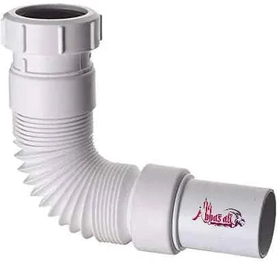 لوله خرطومی تخلیه انعطاف پذیر عباسعلی، مناسب برای حمام، روشویی و سینک ظرفشویی، بسته 2 عددی (1 1/4 اینچ)