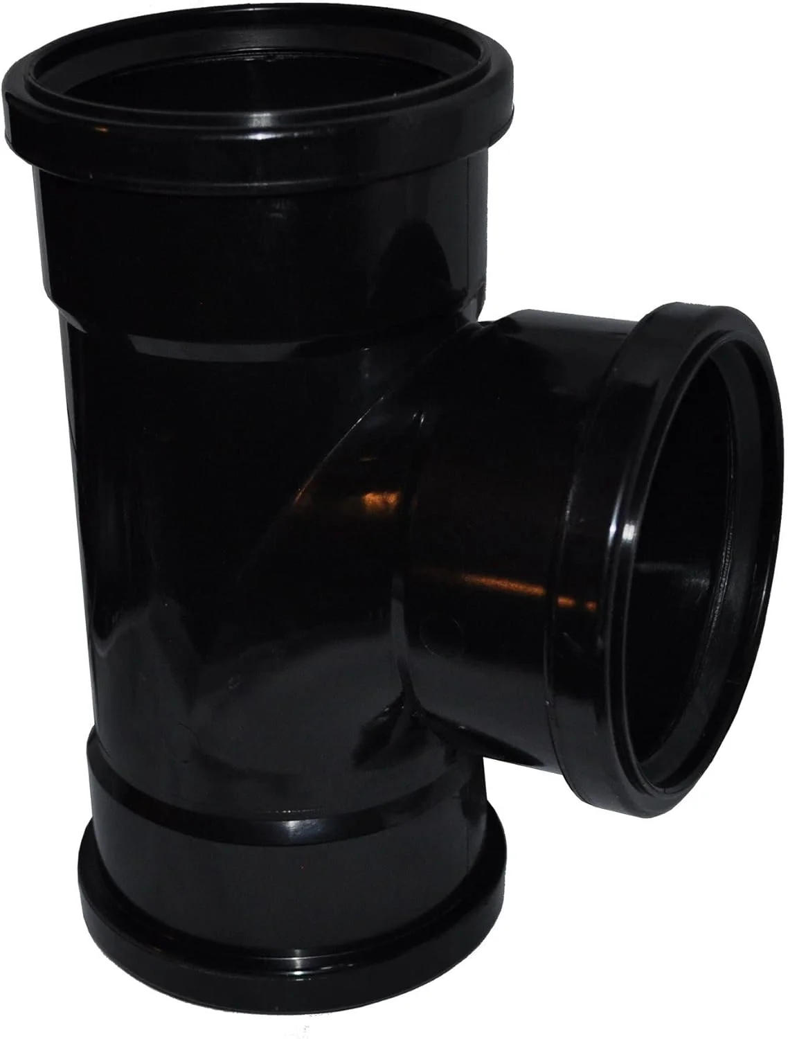 سه راهی 90 درجه لوله فاضلاب پوش فیت سه سر سوکت - مشکی