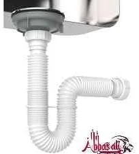 لوله خرطومی تخلیه انعطاف پذیر عباسعلی، مناسب برای حمام، روشویی و سینک ظرفشویی، بسته 2 عددی (1 1/4 اینچ)
