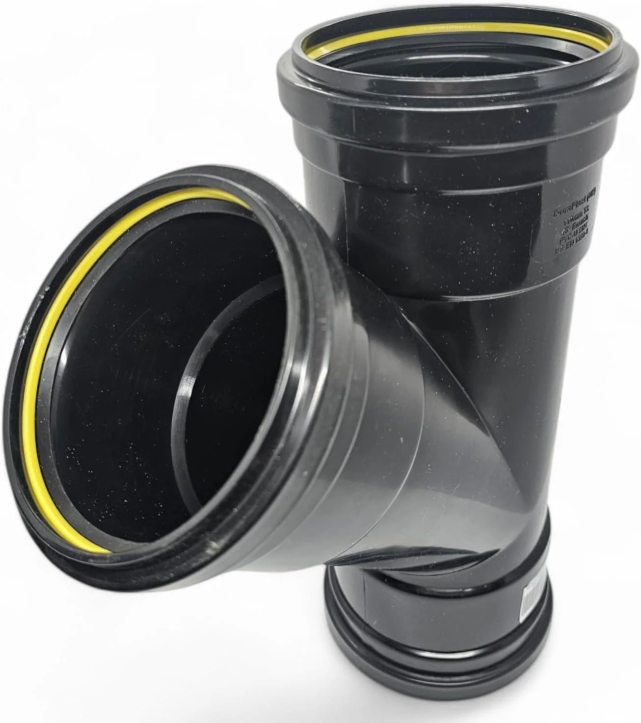 اتصال سه راهی 45 درجه پوش فیت خاکستری دوراپلاست UK™ سایز 110 میلی متر (4 اینچ) | اتصالات PVC بادوام دارای گواهینامه BS برای سیستم های زهکشی بالای و زیرزمینی | نصب آسان و عملکرد قابل اعتماد