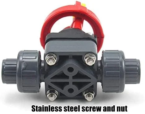 ابزار تعمیر لوله XELDEC، 1 عدد شیر دیافراگمی UPVC 20~63 میلی‌متری، اتصالات لوله آب آبیاری باغ، اتصال لوله شهری دوگانه، شیر PVC صنعتی (سایز: 2 اینچ 63 میلی‌متر)