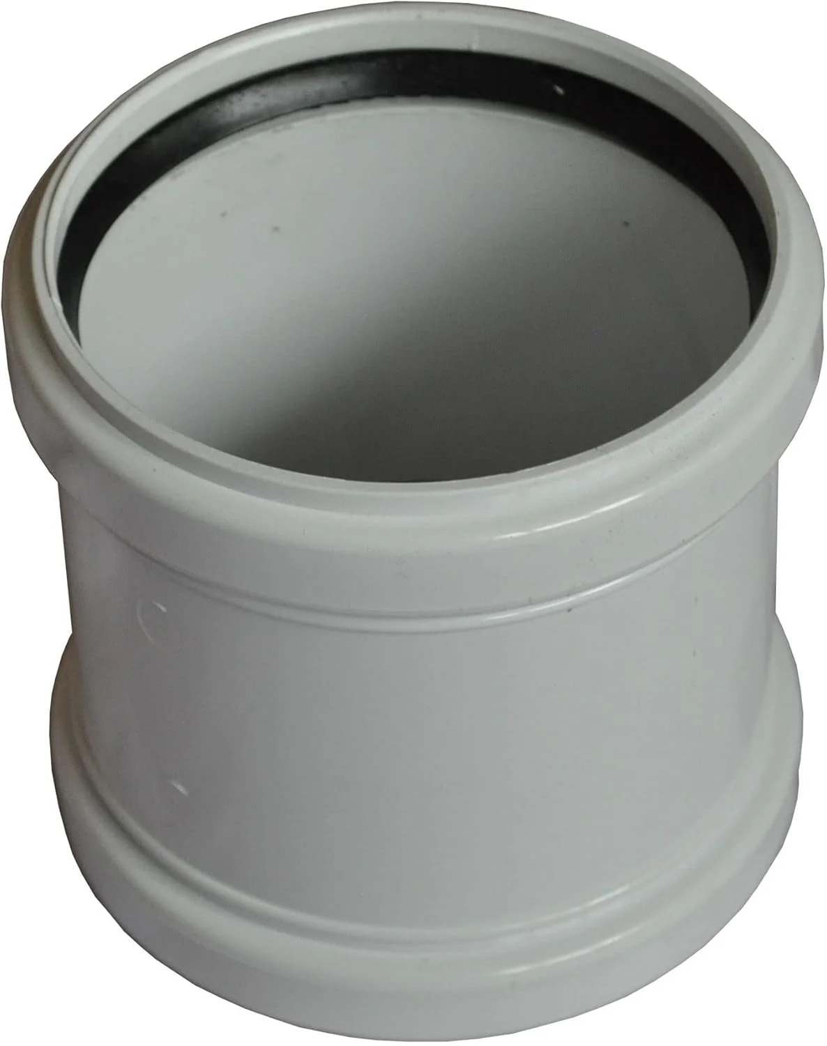 اتصال لوله فاضلاب پوش فیت دو سر مادگی - سفید - بسته 2 عددی