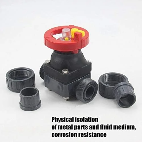 ابزار تعمیر لوله XELDEC، 1 عدد شیر دیافراگمی UPVC 20~63 میلی‌متری، اتصالات لوله آب آبیاری باغ، اتصال لوله شهری دوگانه، شیر PVC صنعتی (سایز: 2 اینچ 63 میلی‌متر)