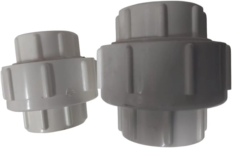 اتصال UPVC پلاستیکی 2 تکه مادگی دنده ای دوبل، سایز 3/4 اینچ و 1 اینچ، رابط اتصال جداشدنی برای آبیاری باغبانی