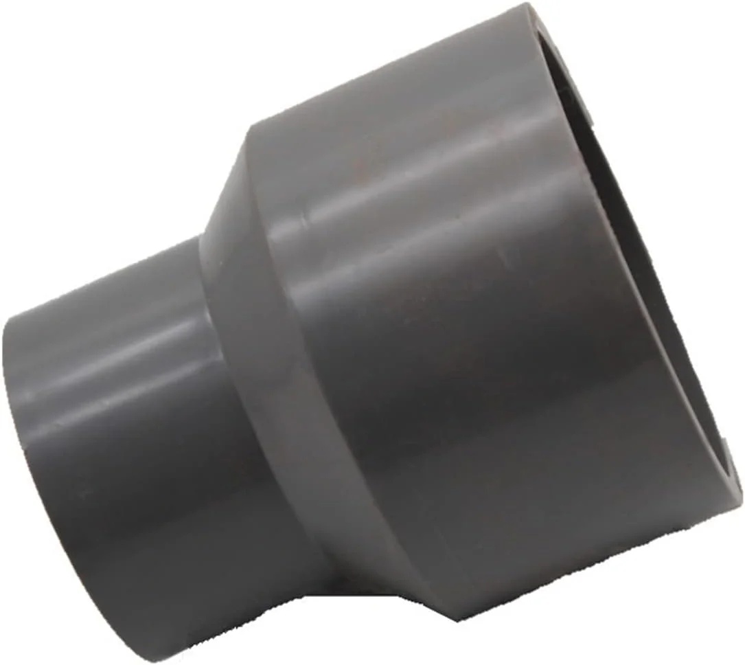 اتصال کاهنده فاضلابی U-PVC یونی‌فیز سایز ۱۱۰x۷۵ میلی‌متر، اتصال مستقیم دو طرفه برای مبلمان، قفسه، محصولات استخر، خاکستری، ۱ عدد