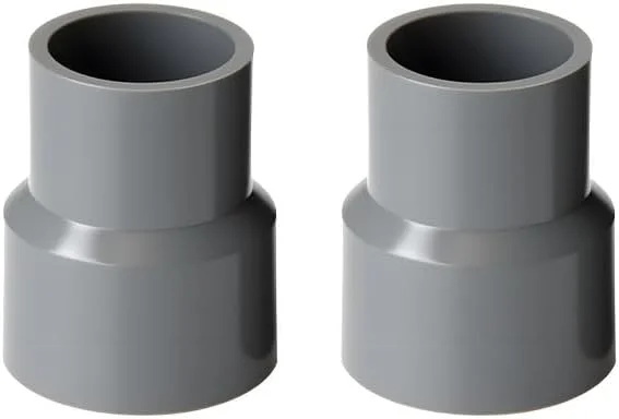 اتصال مستقیم لوله PVC، آداپتور اتصال لوله سوکت برای ساخت لوازم آب باغ در فضای باز (خاکستری) - بسته 2 عددی