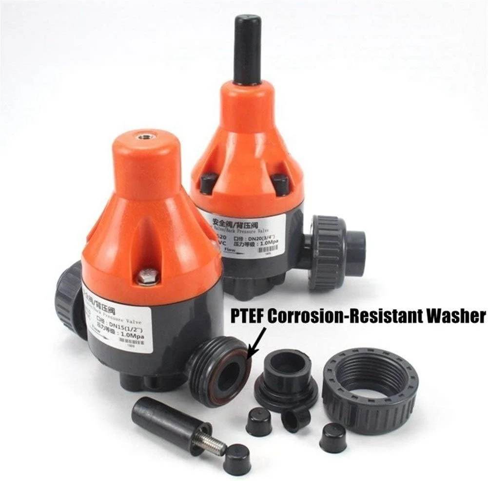 ابزار تعمیر لوله SilteD، یک عدد، شناسه 20 تا 75 میلی متر، شیر ایمنی UPVC، شیر فشار برگشتی لوله PVC تصفیه آب صنعتی، شیر تنظیم کننده اتصال دوتایی (سایز: قطر داخلی 25 میلی متر (DN20))