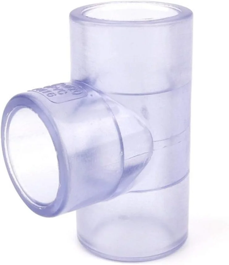 اتصالات سه راهی PVC شفاف رایترون پایپ لاین، بسته 10 عددی، قطر داخلی 25 و 32 میلی متر، مناسب آکواریوم، لوله تانک ماهی، ابزار DIY، اتصالات آب باغبانی، اتصالات لوله UPVC برای ابزار تعمیر لوله کشی