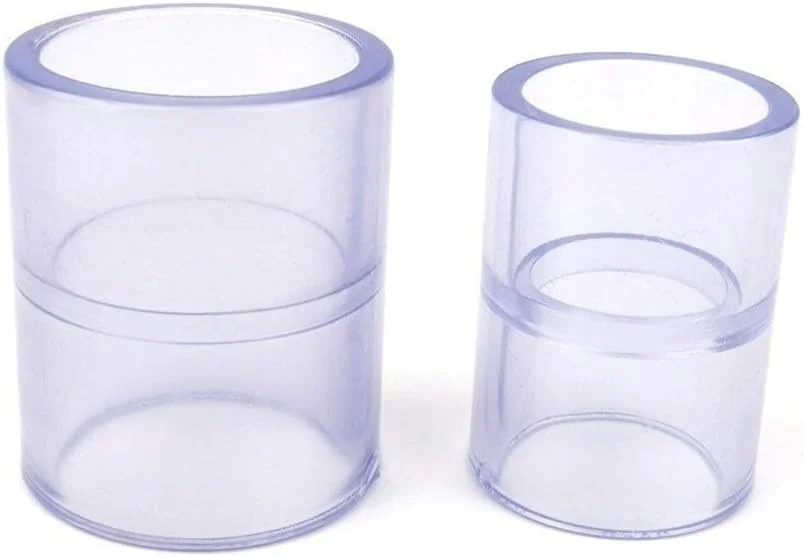 ابزار اتصال لوله REHOOF، 2 عدد رابط لوله PVC شفاف با قطر داخلی 63-110 میلی متر، اتصالات لوله UPVC مستقیم برای قطعات آبیاری باغ صنعتی آکواریوم (رنگ: مستقیم شفاف)