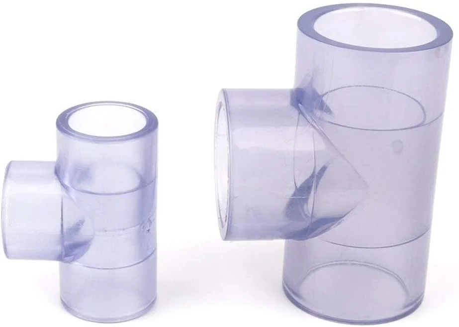 اتصالات سه راهی PVC شفاف رایترون پایپ لاین، بسته 10 عددی، قطر داخلی 25 و 32 میلی متر، مناسب آکواریوم، لوله تانک ماهی، ابزار DIY، اتصالات آب باغبانی، اتصالات لوله UPVC برای ابزار تعمیر لوله کشی