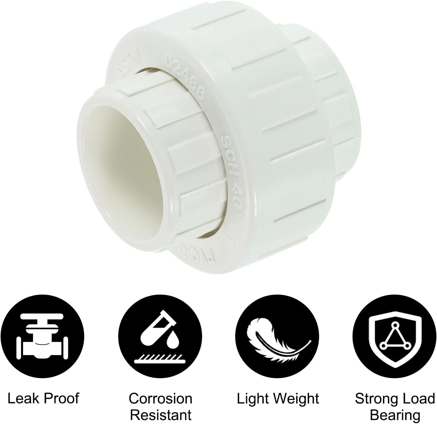 اتصال کوپلینگ UPVC کوارکزمن، سایز 3/4 اینچ، 4 عددی (مادگی x پایه)، آداپتور اتصال کوپلینگ UPVC، رده 40، دارای حلقه O شکل EPDM برای آبیاری، پروژه نصب داخلی (سفید) اتصال کوپلینگ UPVC کوارکزمن، سایز 3/4 اینچ، 4 عددی (مادگی x پایه)، آداپتور اتصال کوپلینگ UPVC، رده 40، دارای حلقه O شکل EPDM برای آبیاری، پروژه نصب داخلی (سفید)