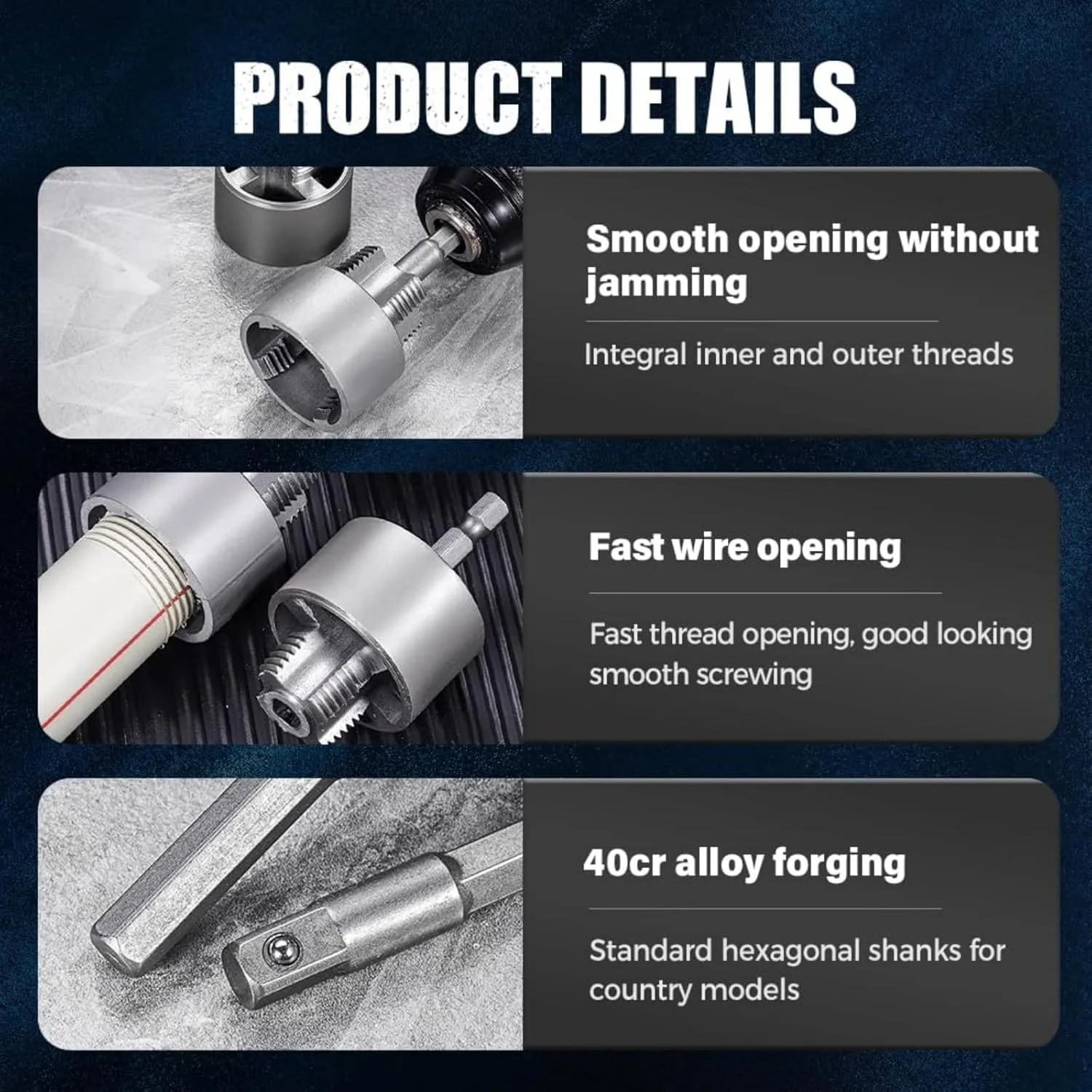 کیت حدیده لوله پی وی سی - ابزار حدیده کاری پلاستیکی داخلی و خارجی برای دریل برقی - حدیده 6 پر و 4 پر - ابزار برش لوله پی وی سی برای لوله کشی، کارهای DIY و ساخت و ساز (2 عدد)