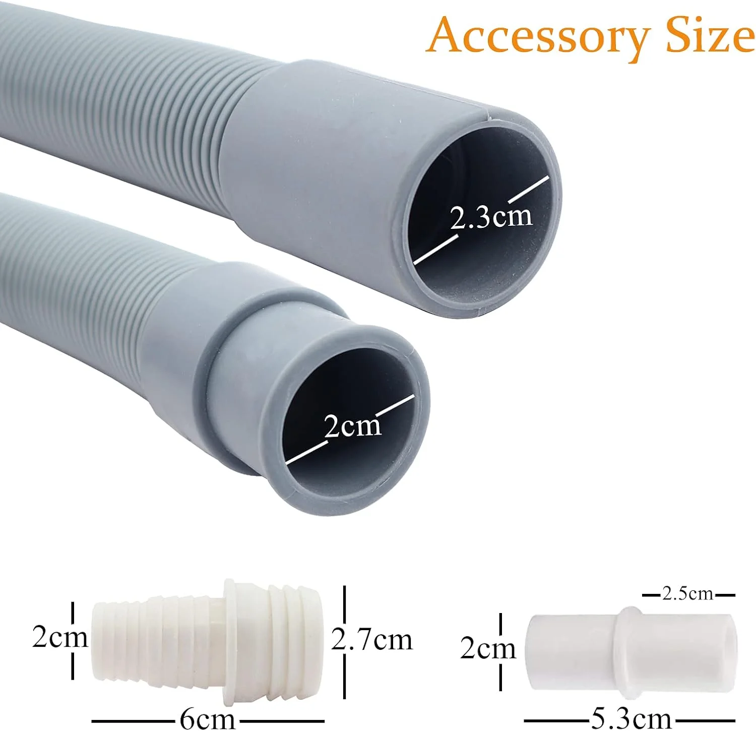 شلنگ تخلیه ماشین لباسشویی Quanerba به طول 1.5 متر، PVC، مناسب برای ماشین لباسشویی و ماشین ظرفشویی