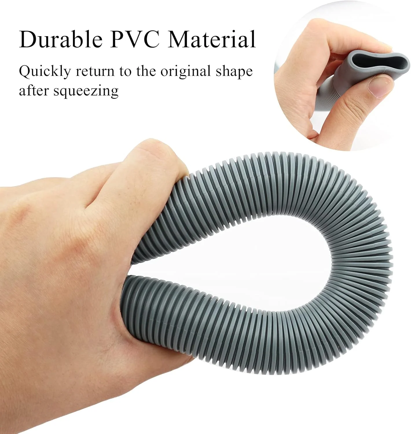 شلنگ تخلیه ماشین لباسشویی Quanerba به طول 1.5 متر، PVC، مناسب برای ماشین لباسشویی و ماشین ظرفشویی