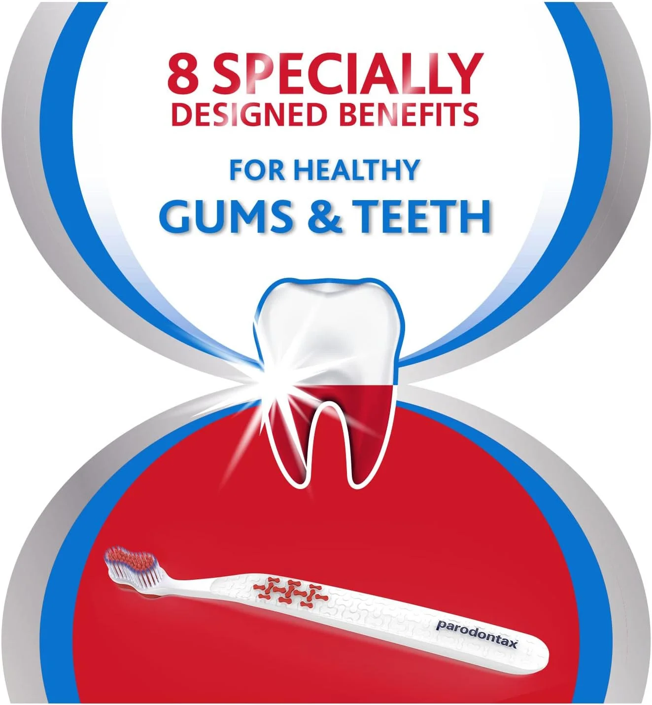 مسواک دستی بزرگسالان Parodontax Expert Gum Care (بسته 3 عددی، رایگان)، سفید