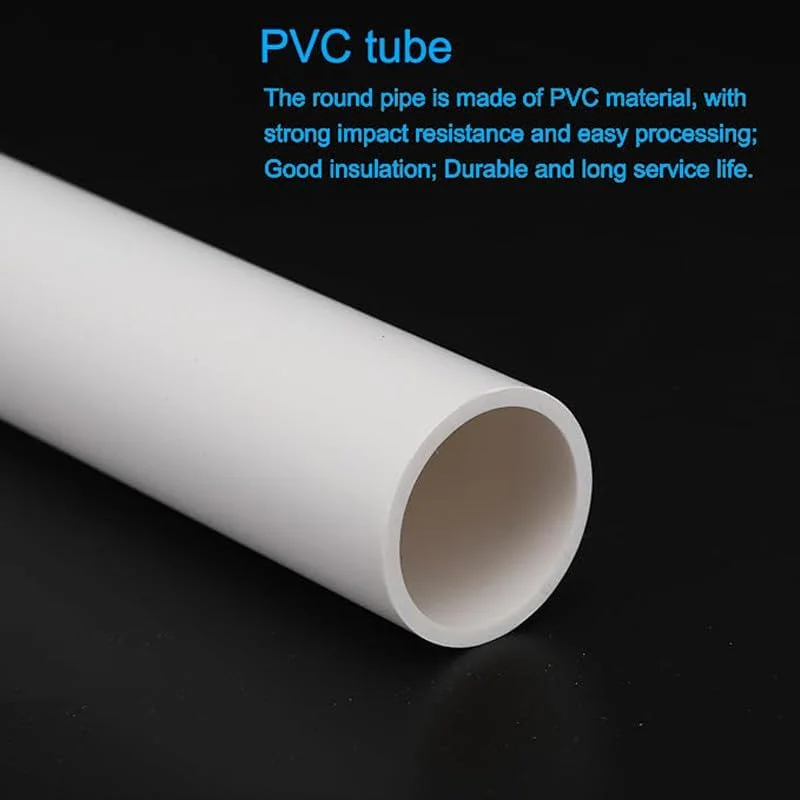 لوله پی وی سی MACHSWON، قطر داخلی 5 میلی متر، قطر خارجی 7 میلی متر، طول 200 میلی متر، لوله سخت پلاستیکی گرد، مقاوم در برابر ضربه بالا، مناسب برای لوله تخلیه و روکش کابل (سفید)