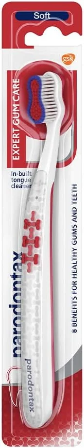 مسواک دستی بزرگسالان Parodontax Expert Gum Care (بسته 1 عددی)، سفید