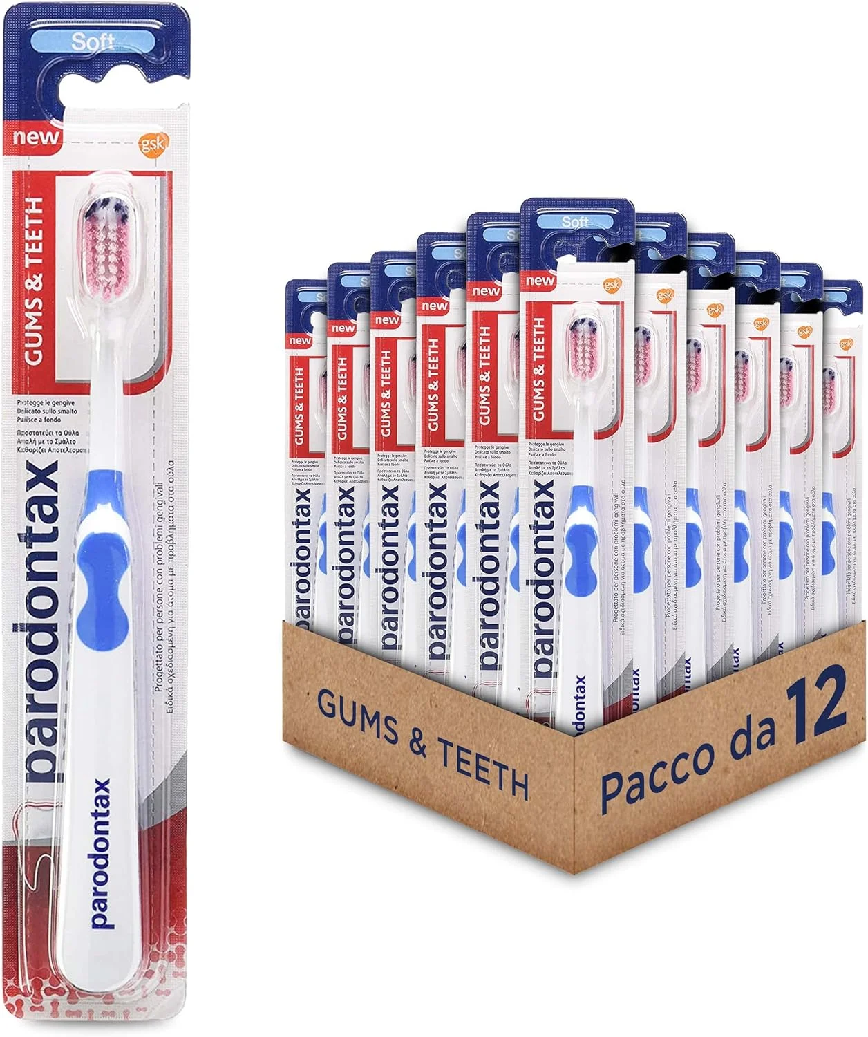 مسواک نرم پاردونتکس - بسته 12 عددی 23 گرمی