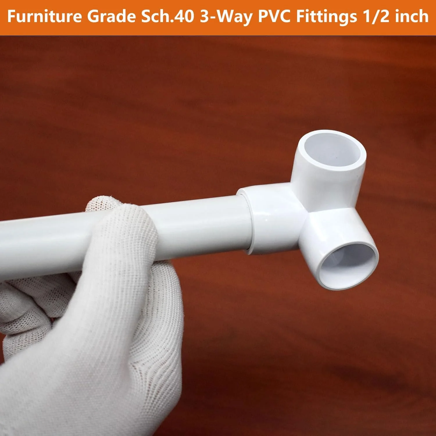 اتصالات PVC letsFix 1/2 اینچ سه راهی (بسته 10 عددی)، زانویی PVC 1/2 اینچ، اتصالات لوله PVC مقاوم در برابر اشعه ماوراء بنفش برای پروژه های DIY PVC، درجه مبلمان، مناسب برای لوله PVC Sch40 1/2 اینچ