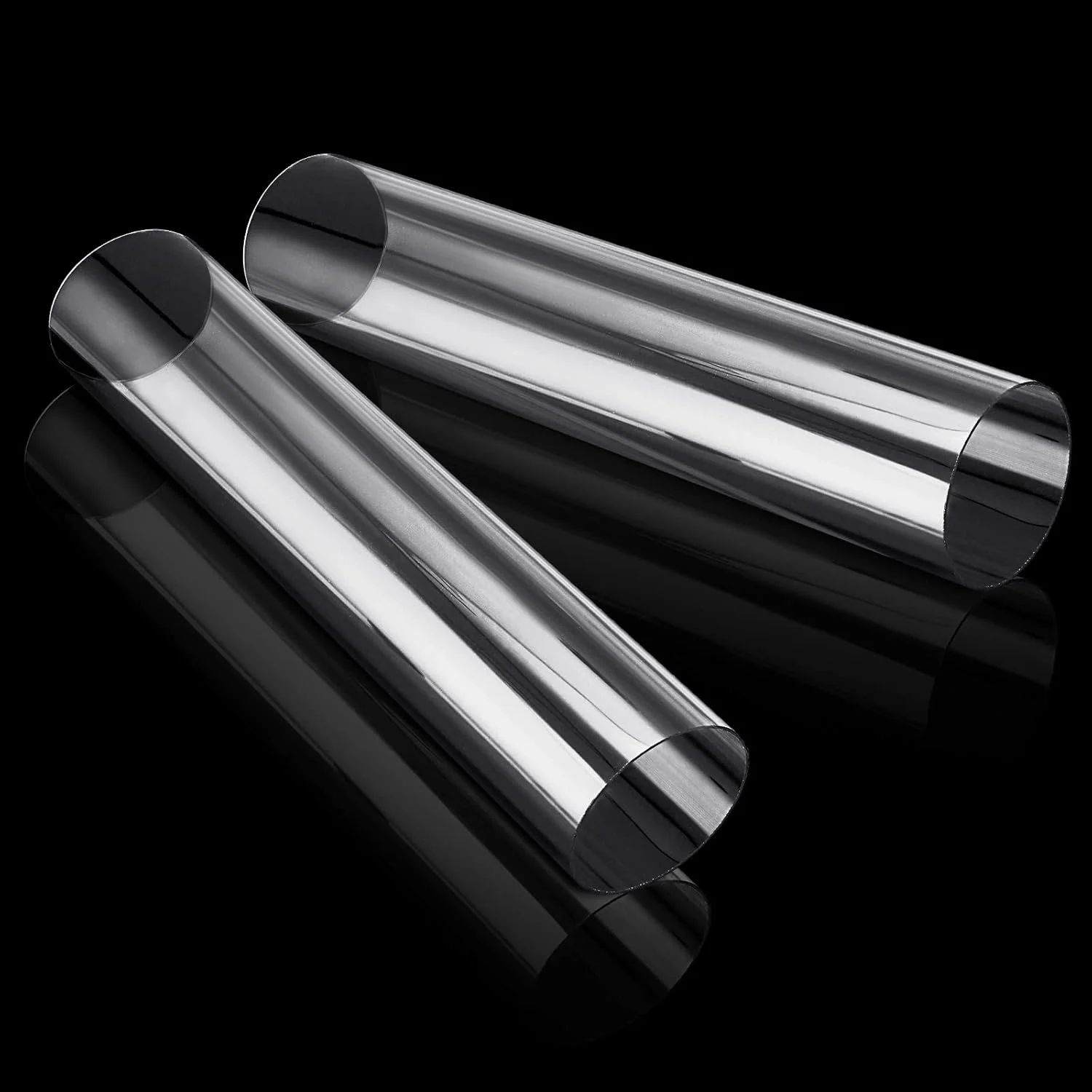 FengWu 2 عدد لوله اکریلیک 3 اینچ (75 میلی متر) قطر خارجی x ضخامت دیواره 2 میلی متر لوله پلاستیکی شفاف 15.5 اینچ طول لوله پی وی سی شفاف لوله پلی کربنات گرد مقاوم در برابر مواد شیمیایی