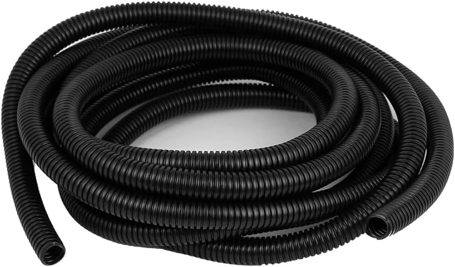 لوله خرطومی PVC برق - رول 18 متری - لوله محافظ سیم برای مصارف خانگی و صنعتی، ضد آب، نصب آسان - KYLAQ (مشکی، 25 میلی متر) لوله خرطومی PVC برق - رول 18 متری - لوله محافظ سیم برای مصارف خانگی و صنعتی، ضد آب، نصب آسان - KYLAQ (مشکی، 25 میلی متر)