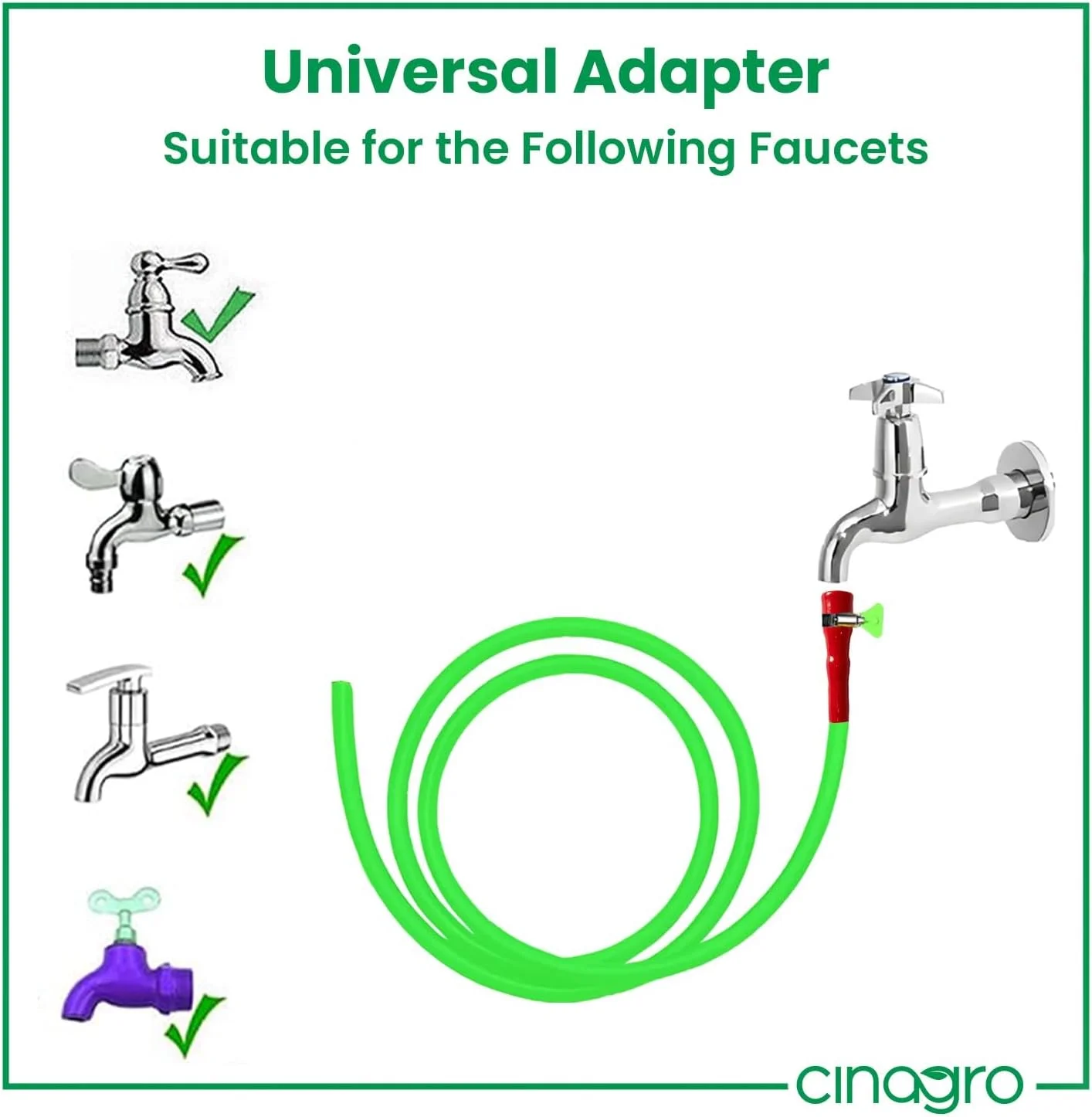 شلنگ آب باغبانی پی وی سی سیناگرو، 10 متری، سایز 0.5 اینچ، به همراه آداپتور شیر آب و 3 بست، سبک، بادوام و انعطاف پذیر، مناسب برای آبیاری باغ، شلنگ آب و شستشوی خودرو (32.8 فوت، سبز روشن) شلنگ آب باغبانی پی وی سی سیناگرو، 10 متری، سایز 0.5 اینچ، به همراه آداپتور شیر آب و 3 بست، سبک، بادوام و انعطاف پذیر، مناسب برای آبیاری باغ، شلنگ آب و شستشوی خودرو (32.8 فوت، سبز روشن)