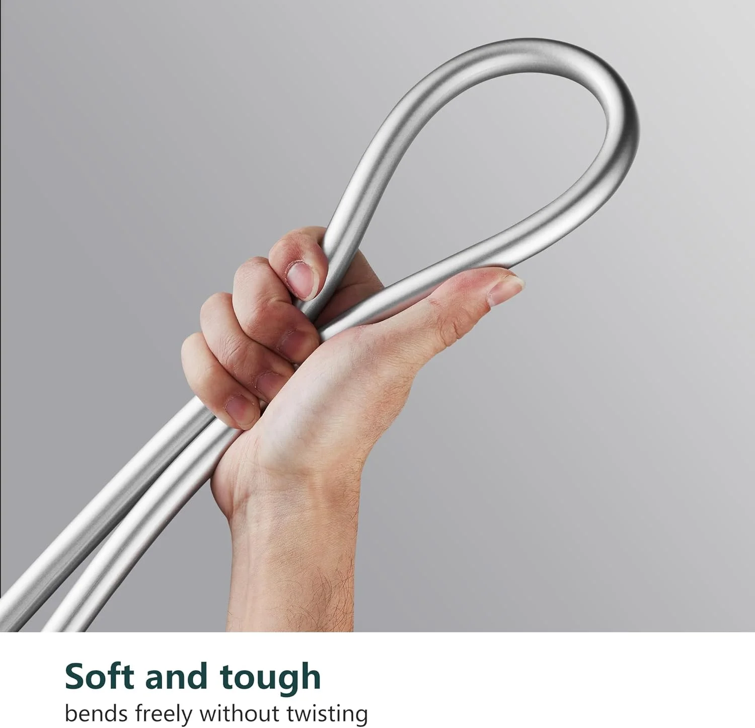 شلنگ دوش انعطاف پذیر PVC BRIMIX جایگزین شلنگ دوش دستی ضد نشت و ضد زنگ لوله دوش نقره ای 1.5 متری