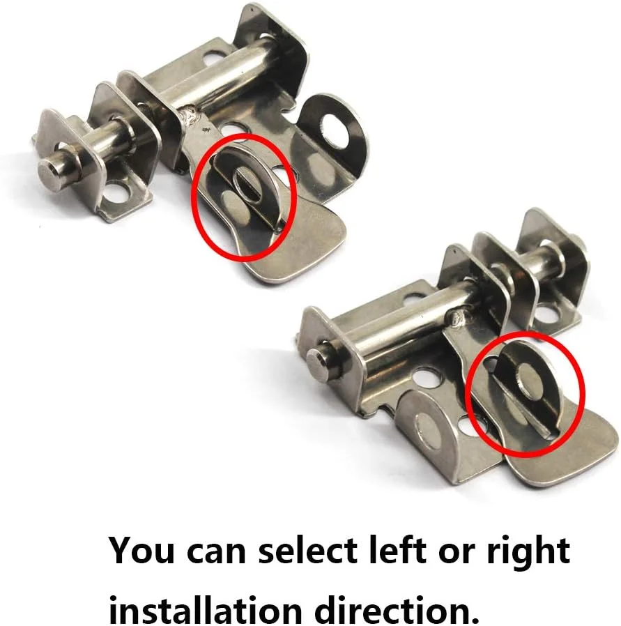 زبانه قفل درب کشویی استیل ضد زنگ Zernnis به همراه پیچ (4 عدد) زبانه قفل درب کشویی استیل ضد زنگ Zernnis به همراه پیچ (4 عدد)